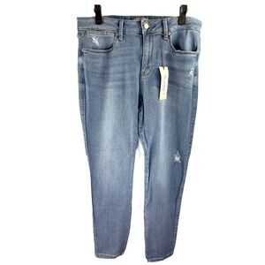 JUST USA Straight Leg Skinny Jeans Light Blue Wash Sz 32 14 NWT